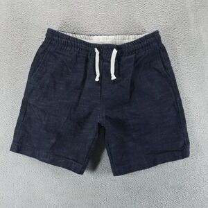 Gustin Dark Navy Flat Front Men’s Shorts with White Drawstring